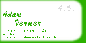 adam verner business card
